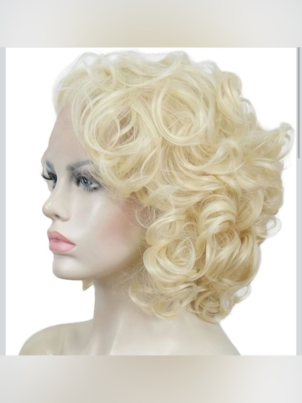 NWT Aimole Short Curly Lace Front Wigs Blonde Women Wig Synthetic Hair Cosplay